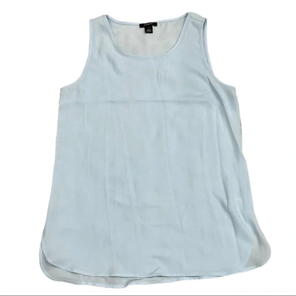 Halogen Cool Blue Chiffon Tank Top XS - Picture 1 of 3